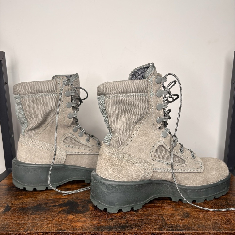 Wellco Air Force Hot Weather Combat  Boots Steel Toe Sage Green Sz Women's 5.5 R